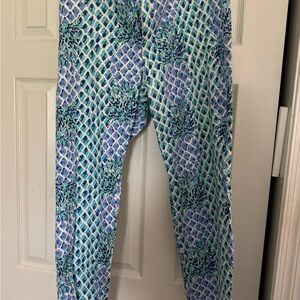 Lilly Pulitzer Blue and Green Pineapple Pants NWOT